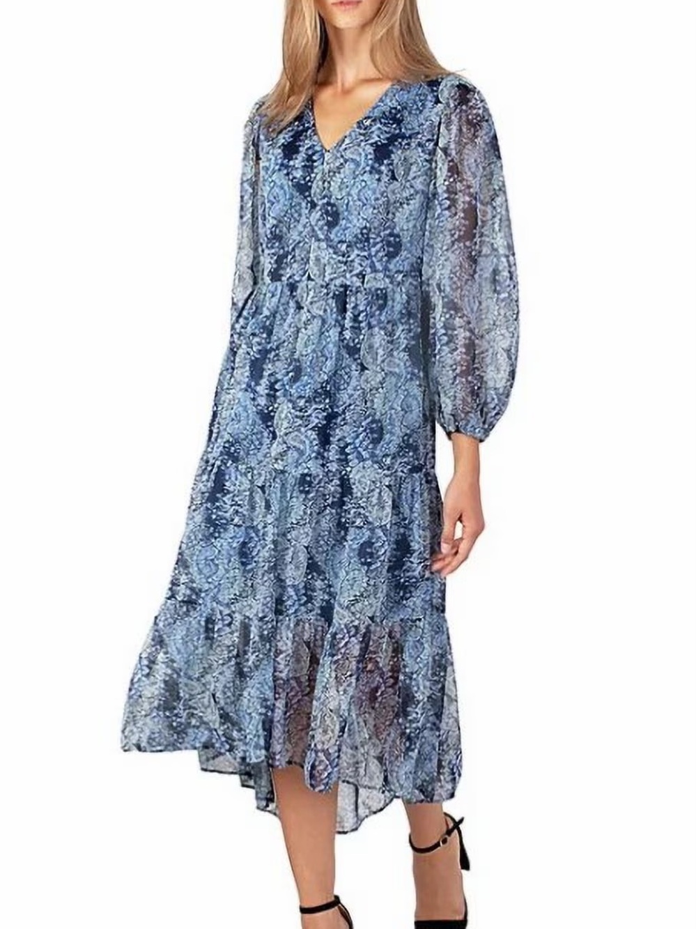 Joie Farisian Paisley Tiered Dress - Small